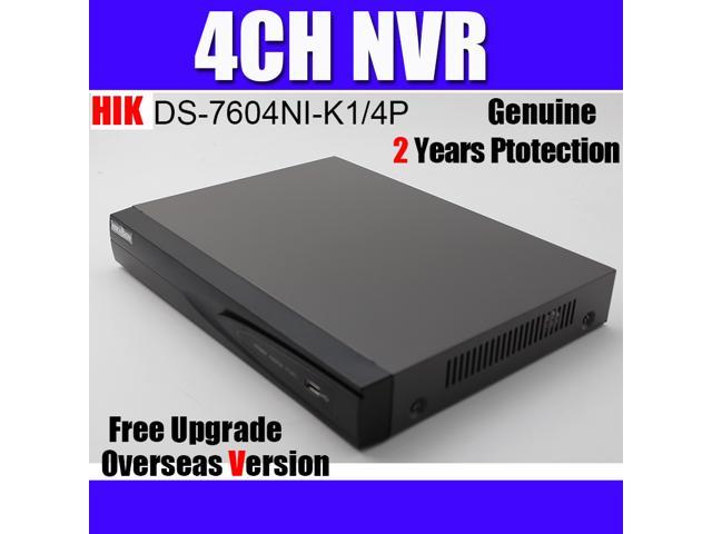 Hikvision Original English version 4K 4CH NVR DS-7604NI-K1 Embedded Plug & Play 4 Channel Video Recorder Support H.265 Up to 8MP 4CH IP Camera Recording