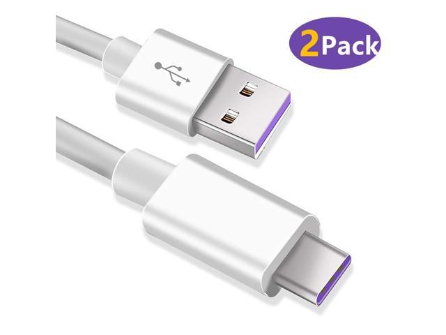 2PACK-3.3Ft/6.6Ft HOVEYO Supercharge Cable 5A USB Type C Cable Fast Charger Compatible with All Type-C USB Devices 