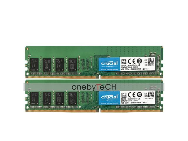 8GB KIT 2x 4GB DDR4 2400MHz PC4-19200 288 pin DESKTOP Memory Non ECC 2400 RAM 8G