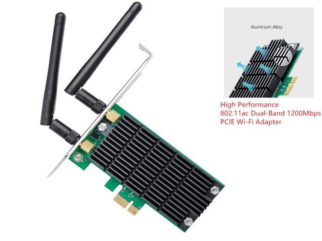 802.11ac Wireless PCI Express Adapter, New TP-Link AC1200 PCIe Wifi Card | 2.4G/5G Dual Band Wireless PCI Express Adapter | Low Profile, Long Range Beamforming Heat Sink Technology for Windows All