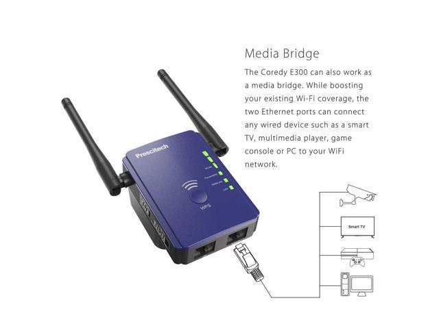 300Mbps Wireless Range Extender, Internet Signal Booster with 2 Ethernet Smart LED Indicator for Boosting Wi-Fi Coverage , Multi-Function Wireless Access Point/ Wi-Fi Router - Newegg.com