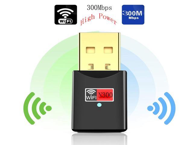 Wireless Network Card Internet USB Adapter w/ 5dBi Antenna 802.11n/g/b 300Mbps 