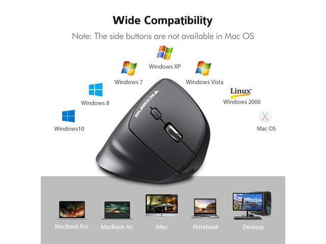 Yehyep Wireless Mouse Black 2.4G Wireless Vertical Ergonomic Optical Mouse Left Handed with 800//1200//1600 DPI//Enters Sleeping Mode After 8 Minutes Idle for Laptop//Desktop//PC//MacBook