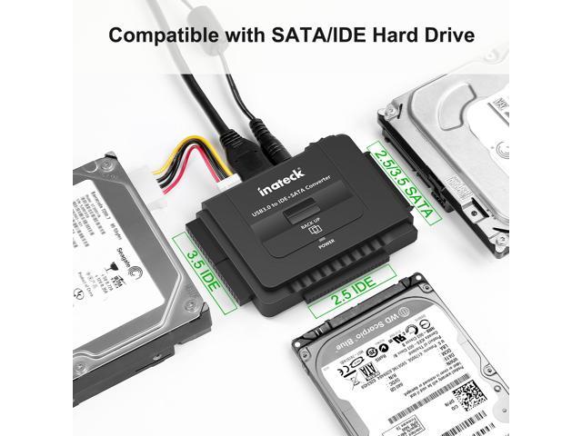USB3.0 to 2.5/3.5/5.25 IDE SATA Hard Drive Adapter HDD Transfer Converter w/Plug 