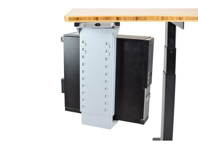 Swiveling Under Desk Computer Cpu Holder For Sit Stand Standing