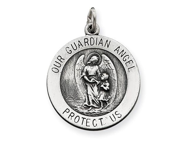 925 Sterling Silver Satin Finish Angel Charm Pendant