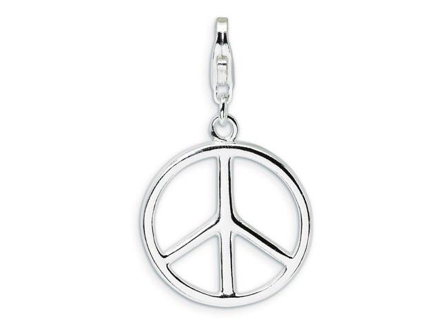 925 Sterling Silver Rhodium-Plated Dad Polished Charm Pendant