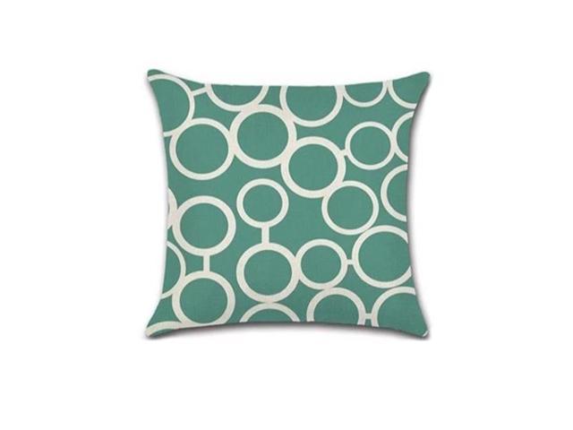 Set of 4 Pillow Covers 18x18, Geometric Shape Design Sofa Throw