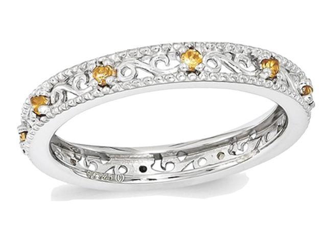 citrine band ring