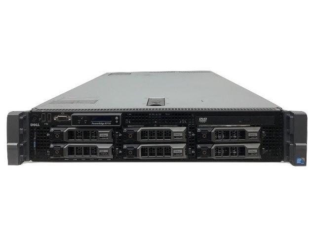 DELL POWEREDGE R710 SFF 2x QUAD CORE X5560 2.8GHz 16GB 4x TRAY RAILS PERC 6i
