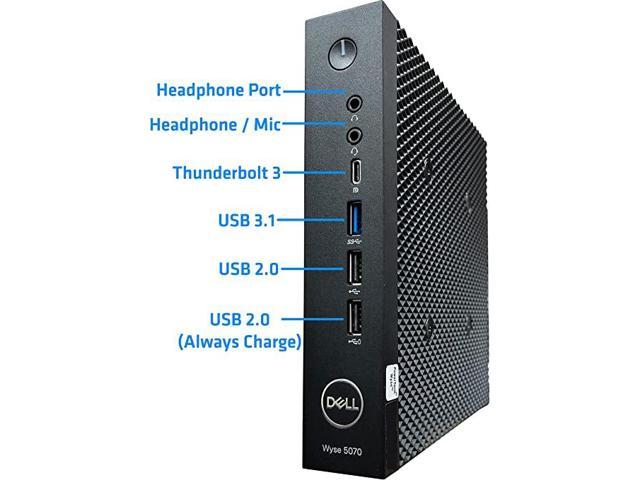 Dell Wyse 5070 Thin Client J5005 8 256 SSD Wyse ThinOS 9.X NO WIFI - Black