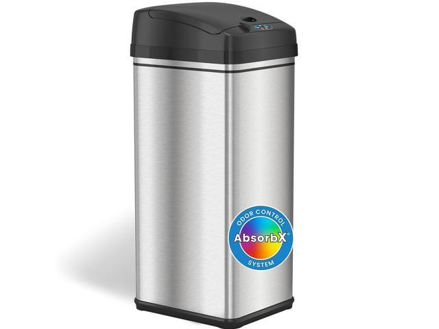 iTouchless 13-Gallon Extra Wide Stainless Steel Automatic Sensor Touchless Trash  Can