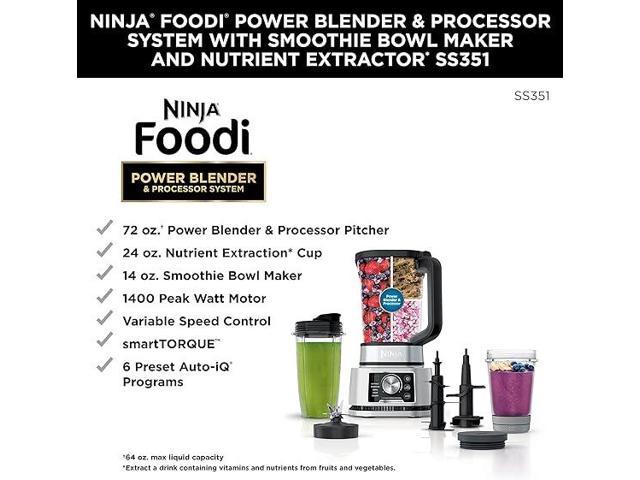  Ninja SS351 Foodi Power Blender & Processor System