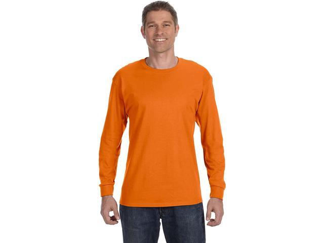 Refurbished: 5586 Hanes Tagless ComfortSoft Long-Sleeve T-Shirt Safety ...