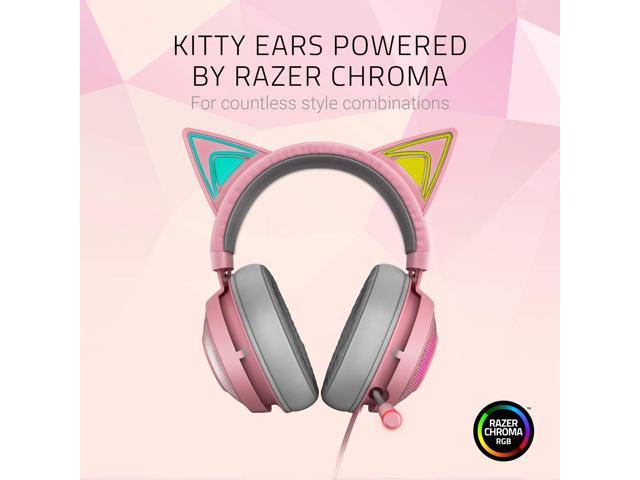 Razer Kraken Kitty Edition Pc Gaming Headset Thx Spatial Audio Quartz Pink Newegg Com