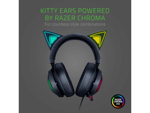 Razer Kraken Kitty Edition Pc Gaming Headset Thx Spatial Audio Black Newegg Com