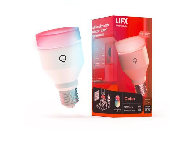 LIFX Color, Wi-Fi Smart LED Light Bulb, Billions of Colors and Whites, A19