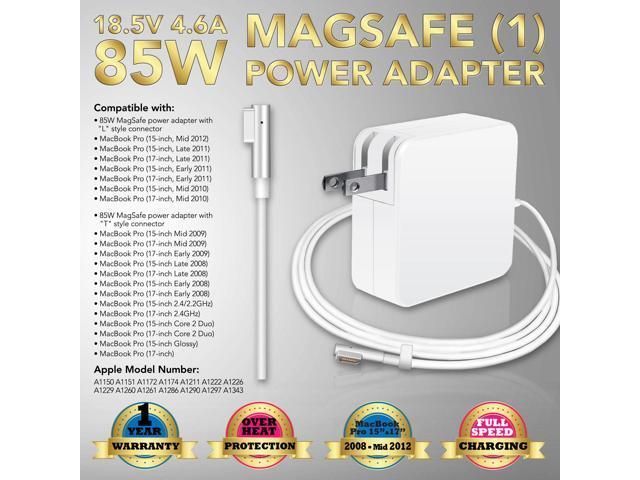 Compatible ac adapter charger 18.5V 4.6A 85W for 2007 2008 2009 2010 2011 Apple Macbook Pro A1150 A1151 A1226 A1286 A1290 A1297 A1343 (ZA-APPLE-85W)