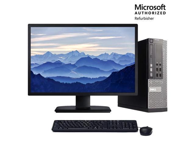 Dell Desktop Work from Home Computer PC SFF 7020 Intel i5-4590 (3.2GHz) 8GB RAM 500GB HDD Windows 10 Professional 22" LCD Monitor With Keyboard and Mouse DVD WIFI