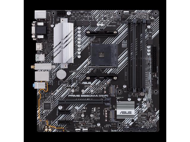 ASUS PRIME B550M-A (WI-FI) AMD Socket B550 AM4 MicroATX M.2 Desktop Motherboard B