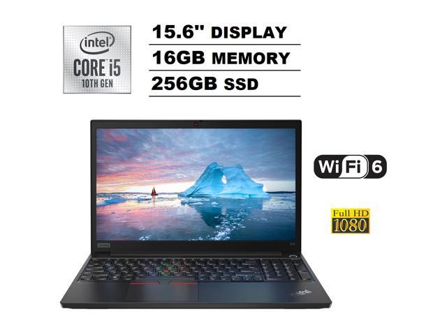 2020 Lenovo ThinkPad E15 (E590) 15.6" FHD Full HD (1920x1080) Business Laptop (Intel Quad Core i5-10210U, 16GB DDR4 RAM, 256GB SSD) Wi-Fi 6, Type-C, HDMI, RJ-45, 720p Webcam, Windows 10 Pro 64