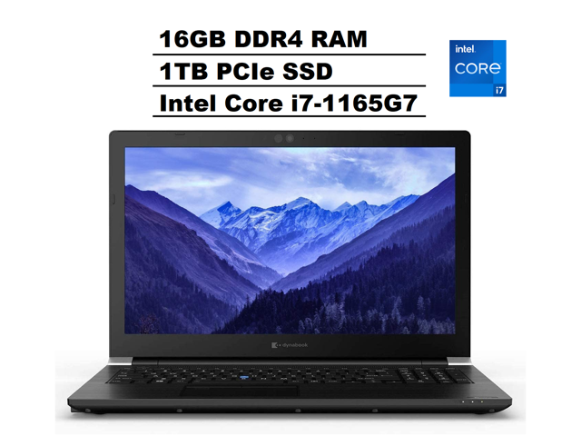 2021 Toshiba Dynabook Tecra A50-J 15.6" HD Business Laptop (Intel Quad-Core i7-1165G7, Iris Xe Graphics, 16GB DDR4 RAM, 1TB PCIe SSD) Wi-Fi 6, Type-C, HDMI, RJ-45, DVD, Windows 10 Pro 64