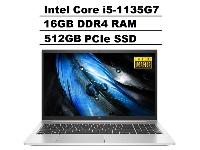 2021 HP ProBook 450 G8 15.6" IPS FHD 1080p Business Laptop (Intel Quad-Core i5-1135G7 (Beats i7-8565U), 16GB RAM, 512GB PCIe SSD) Backlit, Type-C, RJ-45, Webcam, Windows 10 Pro