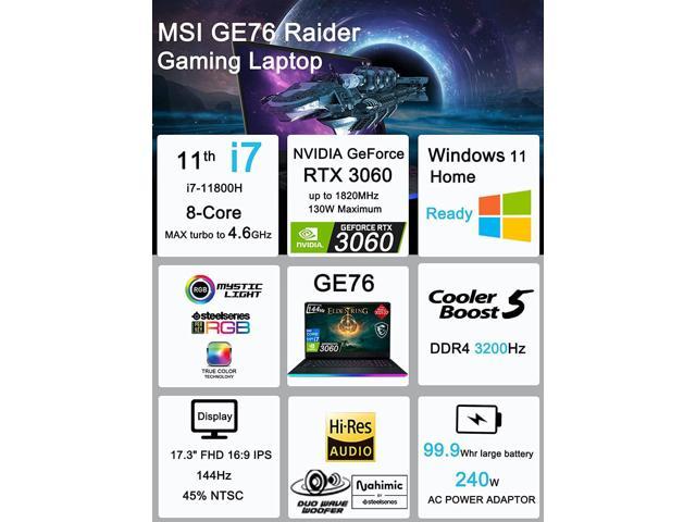 2022 MSI GE76 Raider 17.3