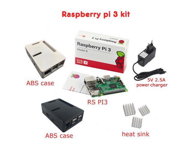 Raspberry pi 3 Raspberry pi 3 ABS Case Box+Aluminum Radiator+charger jack 
