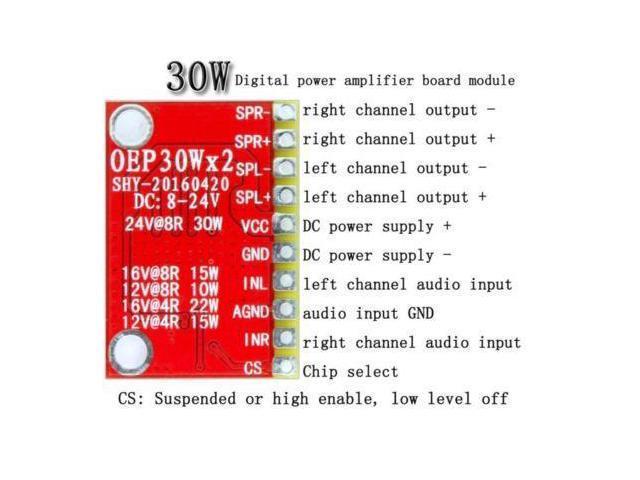 OEP30Wx2 Audio Module Class D Digital Power Amplifier Board  Replace TDA8932 