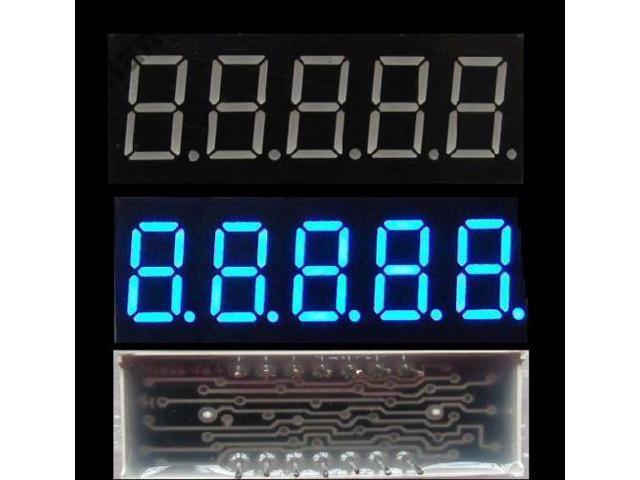0.36 inch 5 Digital Led Display 7 Seg Segment Common Cathode Blue Module
