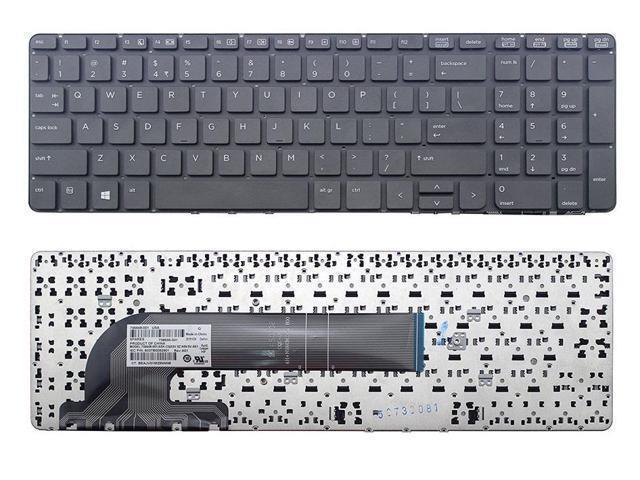Laptop Keyboard Compatible for HP PN AEY14U00210 MP-14A53US-9201 757410-001 AEY14U00010 763577-001 763733-001 US Layout Black Color No Frame