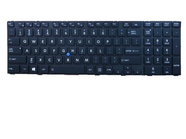  Laptop Black Backlit Keyboard with Frame for Toshiba Tecra 