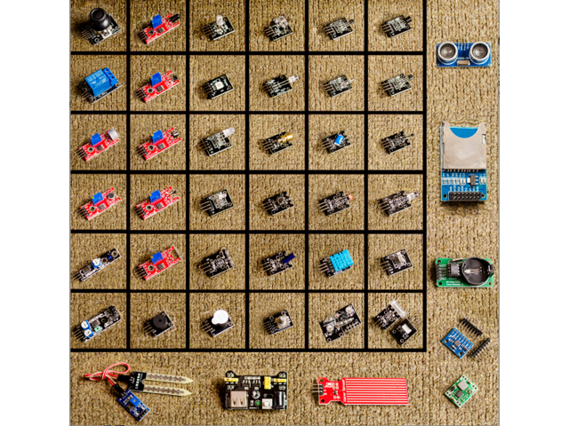 45 in 1 Sensors Modules Starter Kit for Arduino Better Than 37 in 1 Sensor Kit