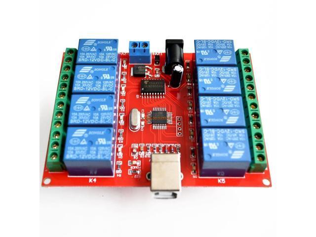 12V 4 Channel Relay Module Programmable Computer Control USB Control Driver 