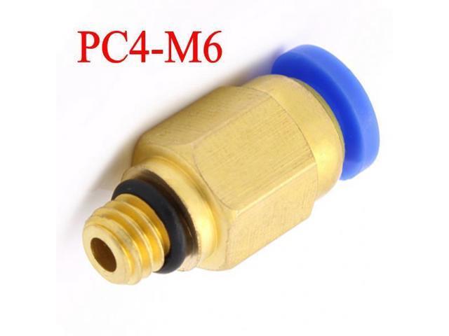 1x PC4-M6 Pneumatic Straight Fitting 4mm OD tubing M6 Reprap 3D Printer Y ht 