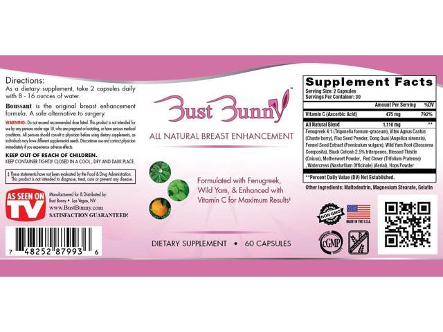 Breast Enhancement Pills W Vitamin C 3 Month Supply 1 Natural Way To Enlarge Breast Increase Bust Size By Bust Bunny Newegg Com