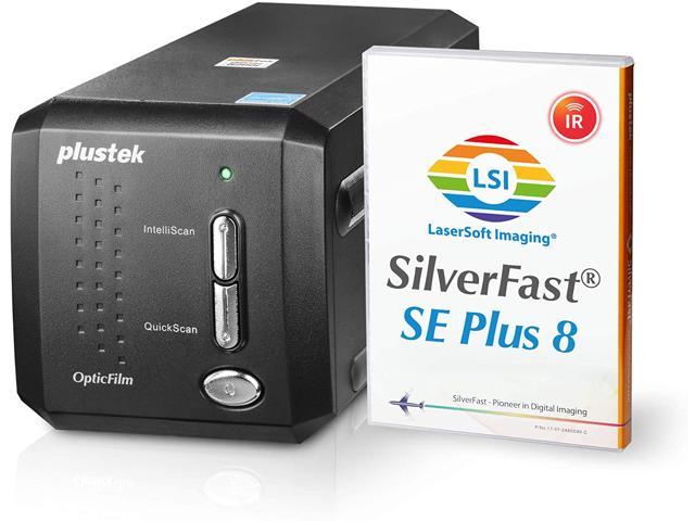 Plustek OpticFilm 8200i SE 35mm Film  Slide Scanner. 7200 dpi 48-bit  Output. Integrated Infrared Dust/Scratch Removal. Bundle Silverfast SE Plus  8.8 Printer  Scanner Supplies