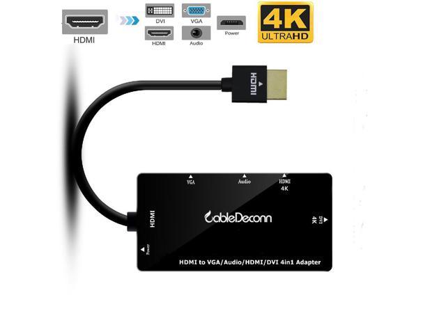 Hdmi Splitter Hdmi to Hdmi VGA DVI Audio and Video Cable Hdmi Hub Multiport  Adapter 4in1 Converter For PS3 Hdtv Monitor Laptop - Price history & Review