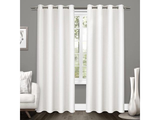 Exclusive Home Curtains 2 Pack Tweed Textured Linen Blackout