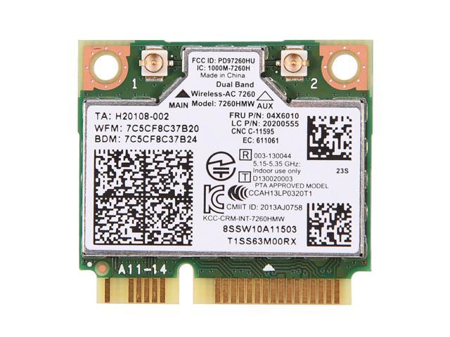 For Intel 7260hmw Dual Band Wireless Ac 867mbps 802 11ac Wifi Bt 4 0 Pci E Card Fru 04x6010 Newegg Com