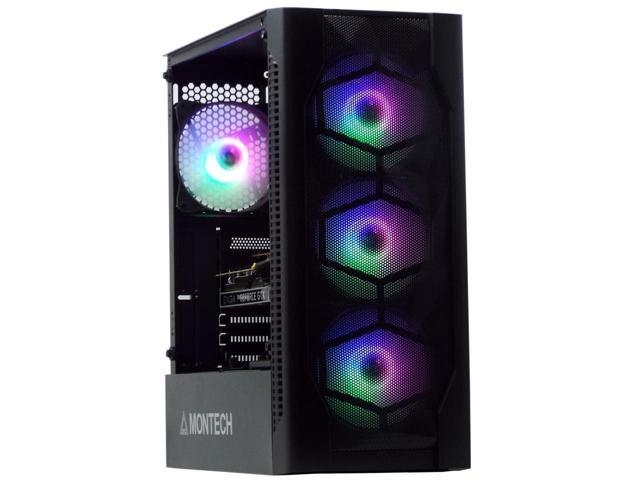 Odyssey Artemis Custom Gaming PC, Black Gaming Case, RGB LED Air Cooling System, Intel Core i5 3.2GHz, 8GB RAM, 512GB SSD, Nvidia Geforce GT 1030, Windows 10 Pro x64