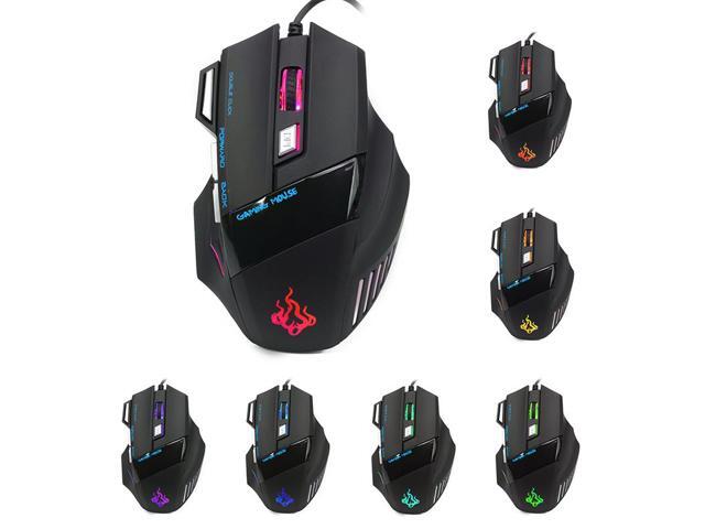 5500 DPI 7 Button LED Optical USB Wired Gaming Mouse Mice For Pro Gamer Trendy