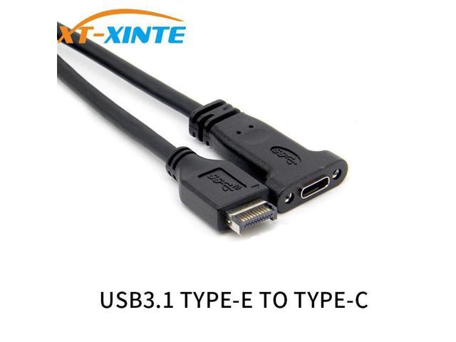 50cm Panel Bracket Header USB-C/Type-C Female to USB 3.1 Type-E Extension Wire Connector Cord Cable 