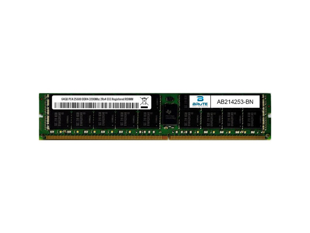 AB214253 - Dell Compatible 64GB DDR4-3200Mhz 2Rx4 ECC Registered RDIMM ...