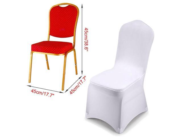 Specialt White Chair Covers 12 Pack Banquet Chair Covers Polyester Spandex Newegg Com