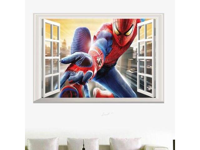 Spiderman 3d Window Wall Art Sticker Decal Pvc Mural Kids Decor Room Newegg Com - Spiderman 3d Wall Mural Spiderman 3d Window Wall Art Sticker Decal Pvc Mural Kids Decor Room Newegg Com - Spiderman 3d Wall Mural