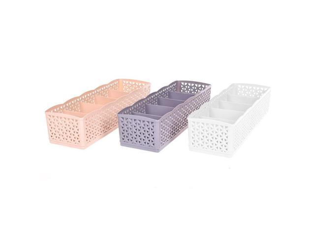 5 Grids Hollow Out Storage Basket Cabinet Organizer Women Men
