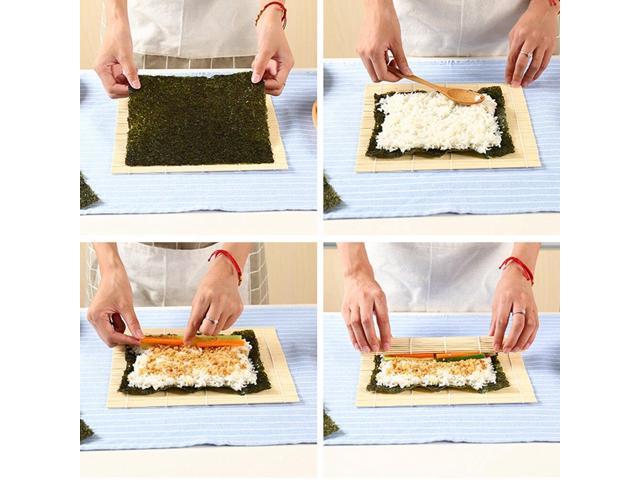 Sushi Mat Bamboo Japaneses Sushi Mat Onigiri Rice Roller Rolling