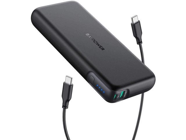 Portable Charger RAVPower 20000mAh PD 60W Power Bank Power Delivery 2-Port USB C Portable Charger QC Charging Compatible with MacBook Pro iPhone 11 Pro Max iPad Pro 2018 